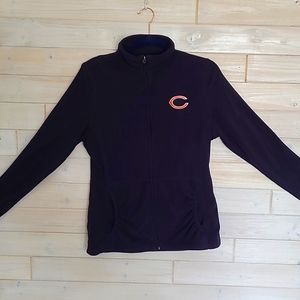 Chicago Bears Navy Blue Full Zip Fleece Size S